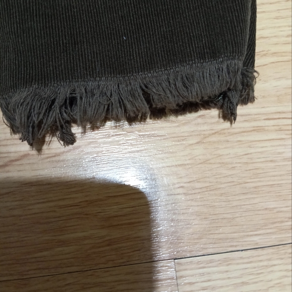 Free People cropped corduroy pants. Size 26. Dark khaki green. EUC. - Picture 5 of 14